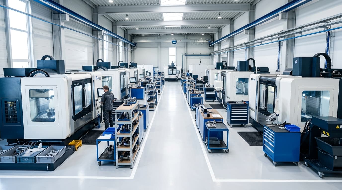 Precision graphite CNC machining workshop